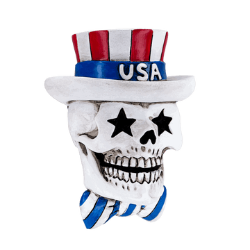 July 4th Skull Sticker