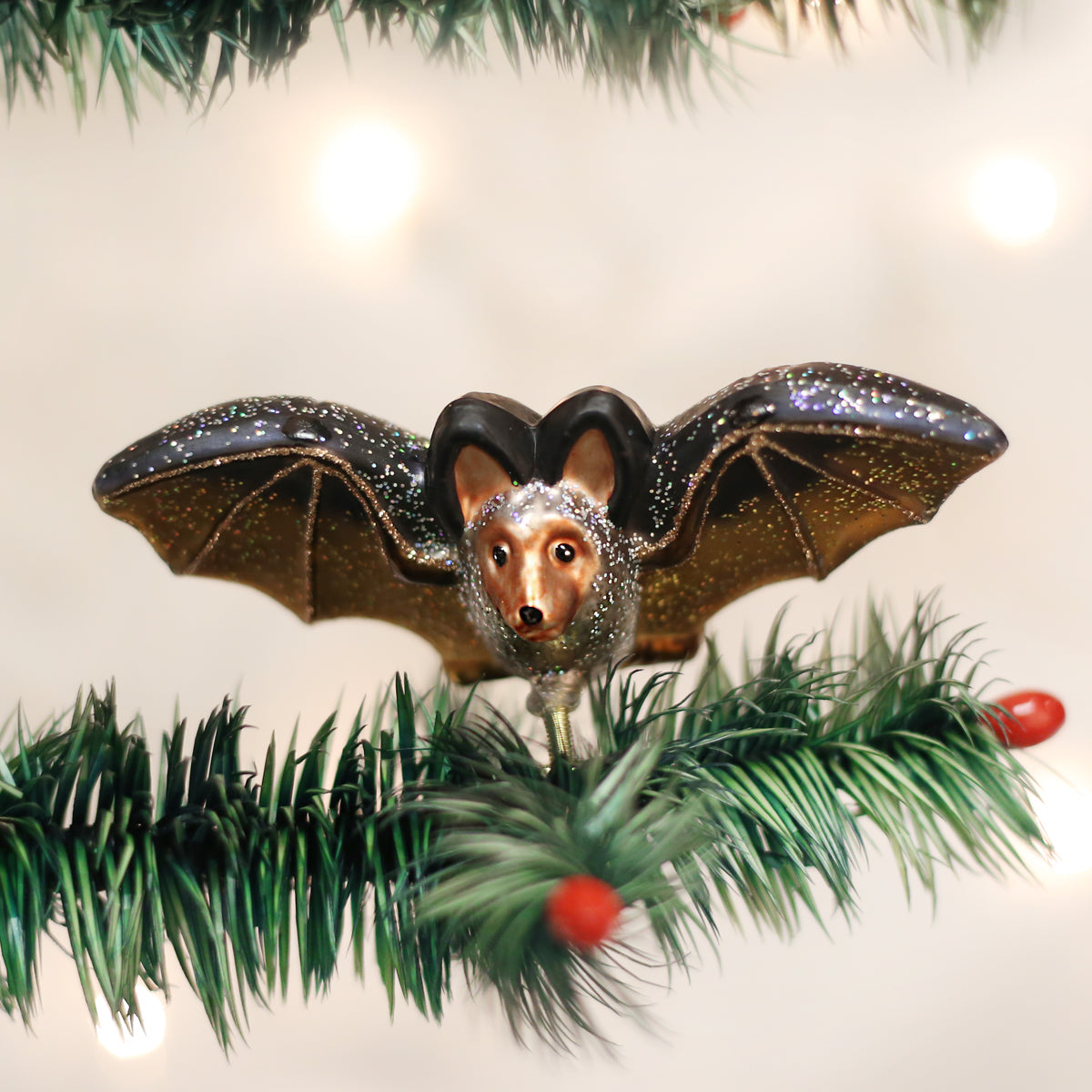 Clip-On Bat Glass Ornament