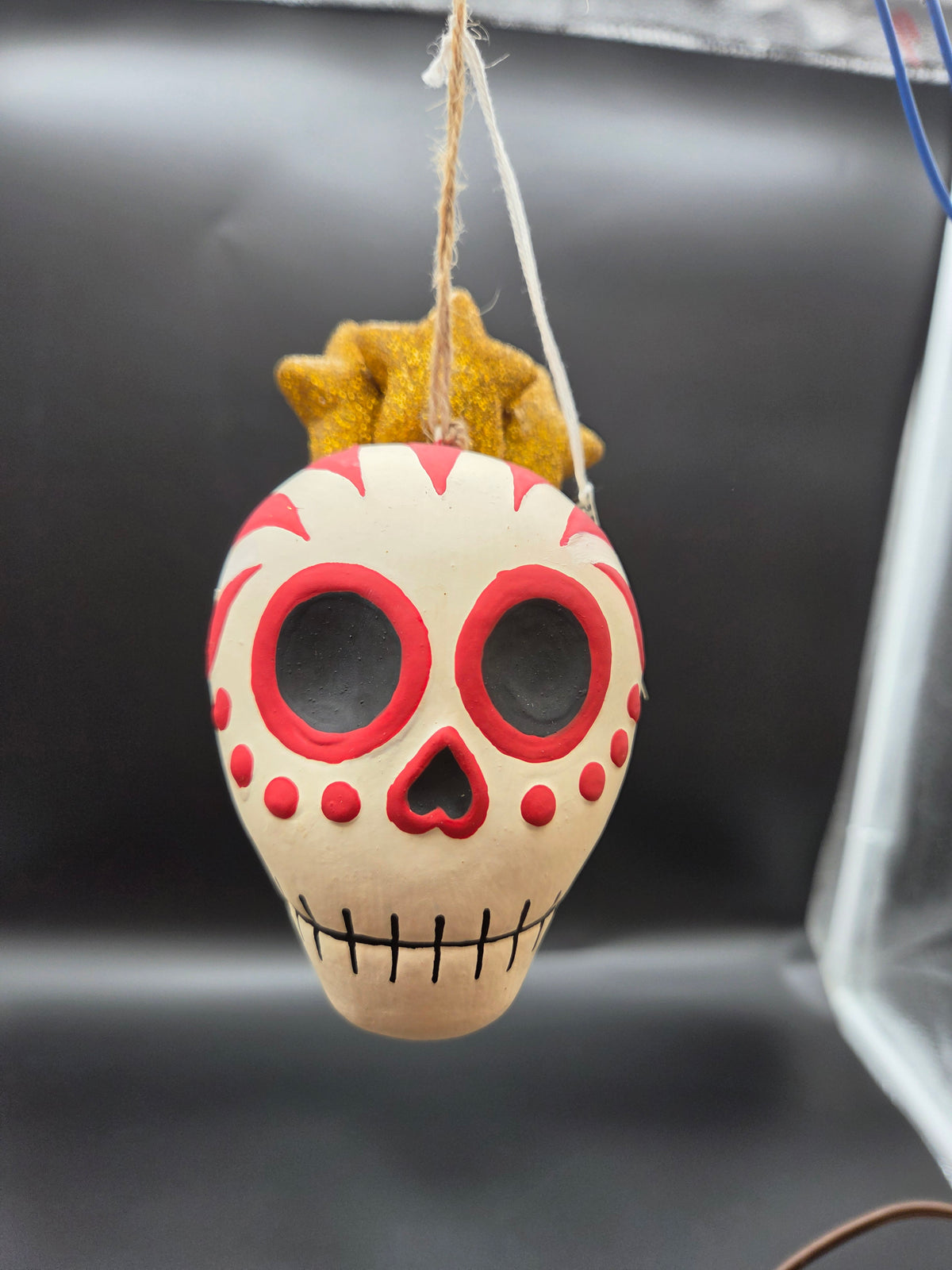 Hand-Painted Papier-Mache Day of the Dead Ornament