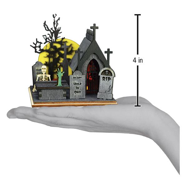 Ginger Boo! Creepy Cemetery Ginger Cottage Ornament