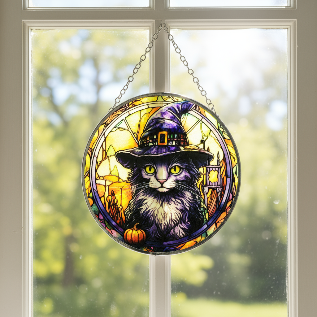 Sun Catcher - Purrfectly Bewitched 6"