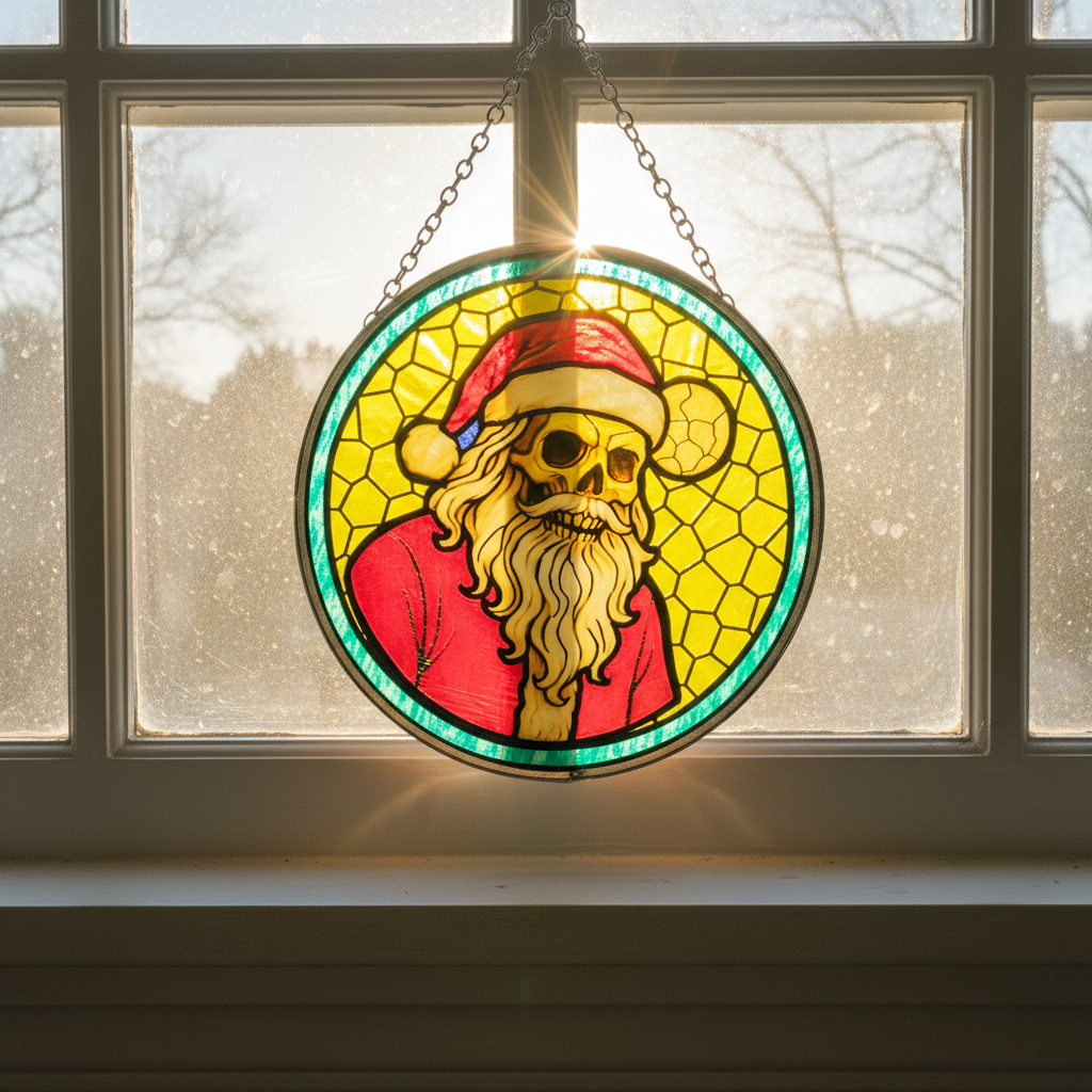 Sun Catcher - Skelly Claus 6"