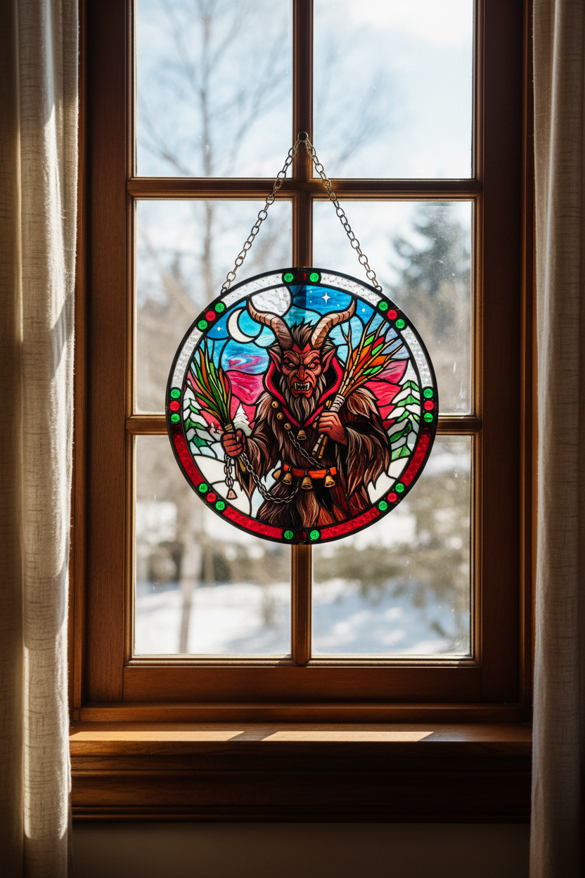 Sun Catcher - Christmas Krampus 6"