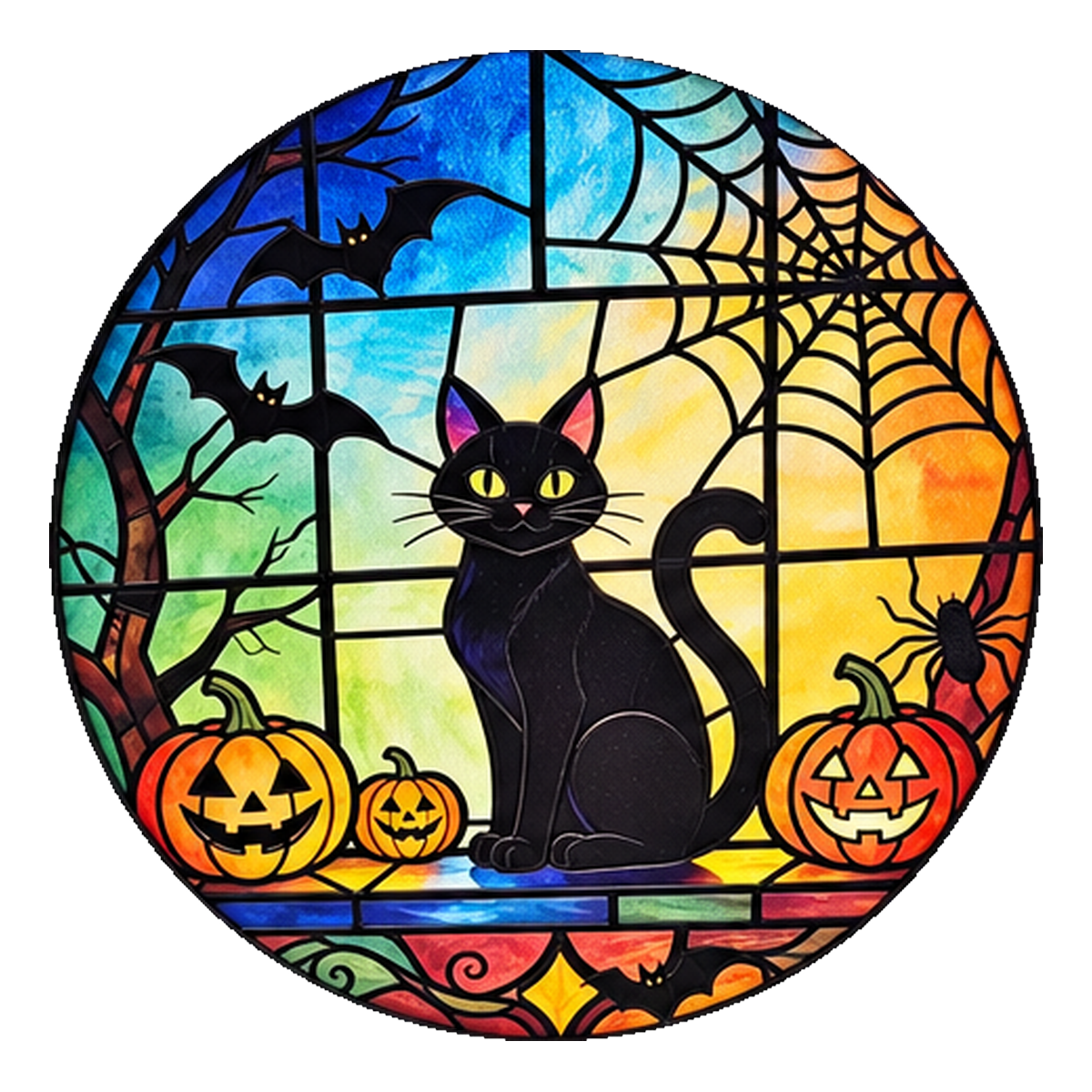Sun Catcher - Halloween Cat-titude 6"