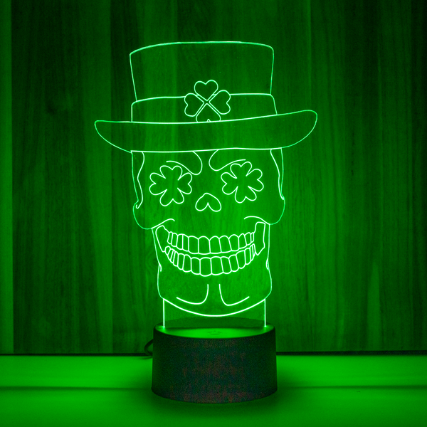 St. Paddy's Skull Acrylic Lamp