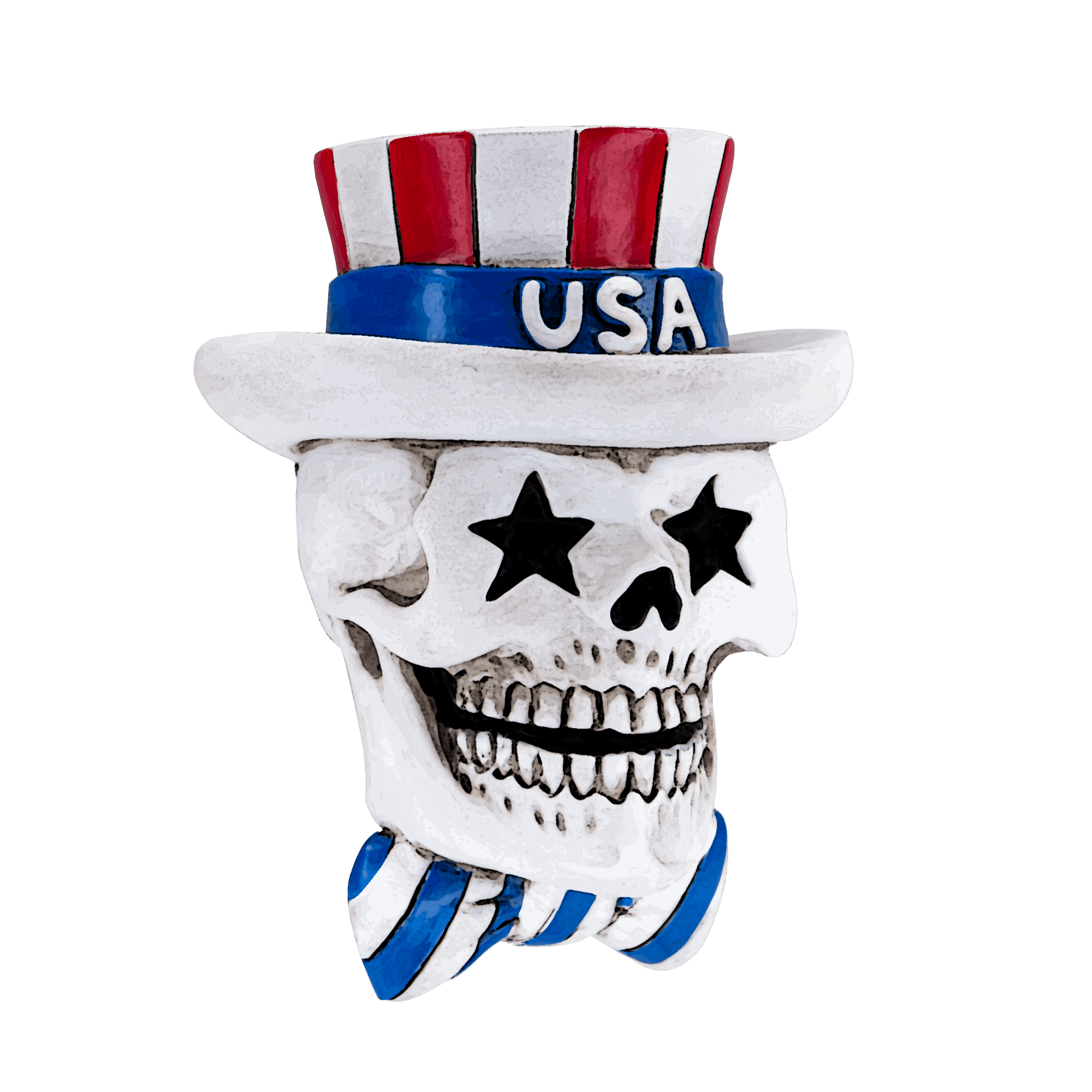 July 4th Skull Sticker