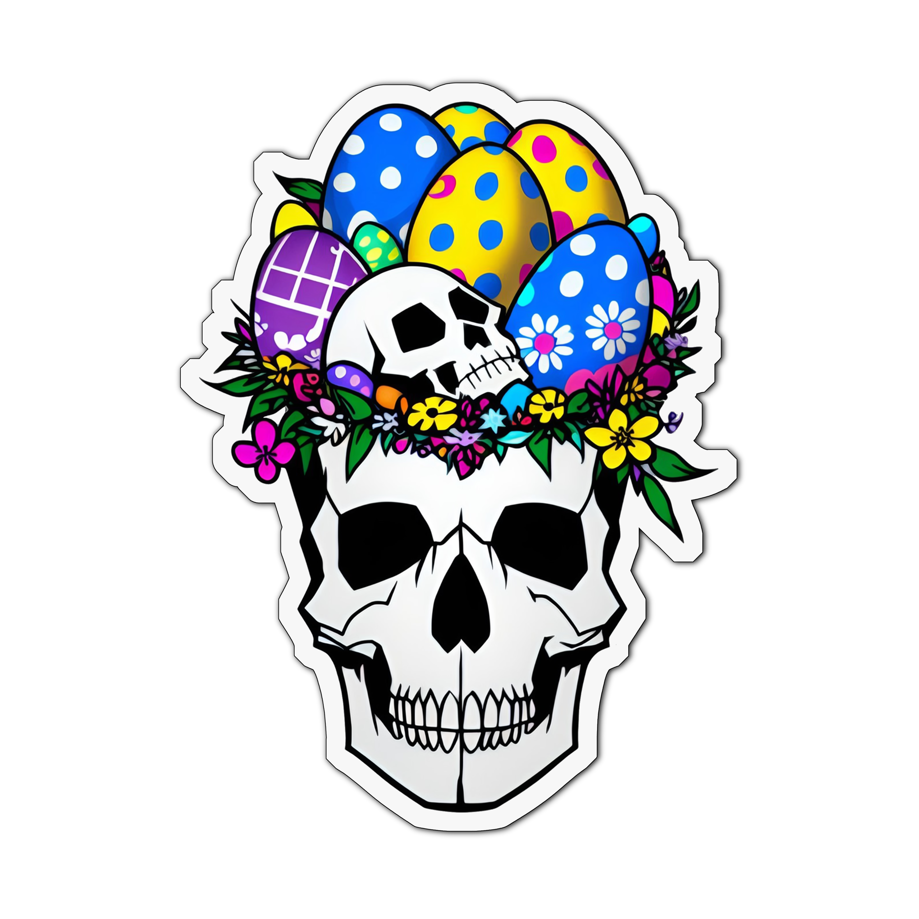 Easter Skull Sticker